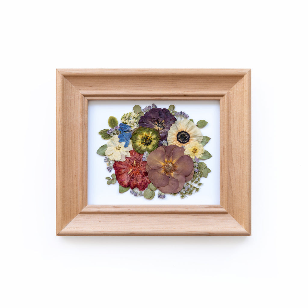 Wide frame moulding that is exclusive to Pressed Floral