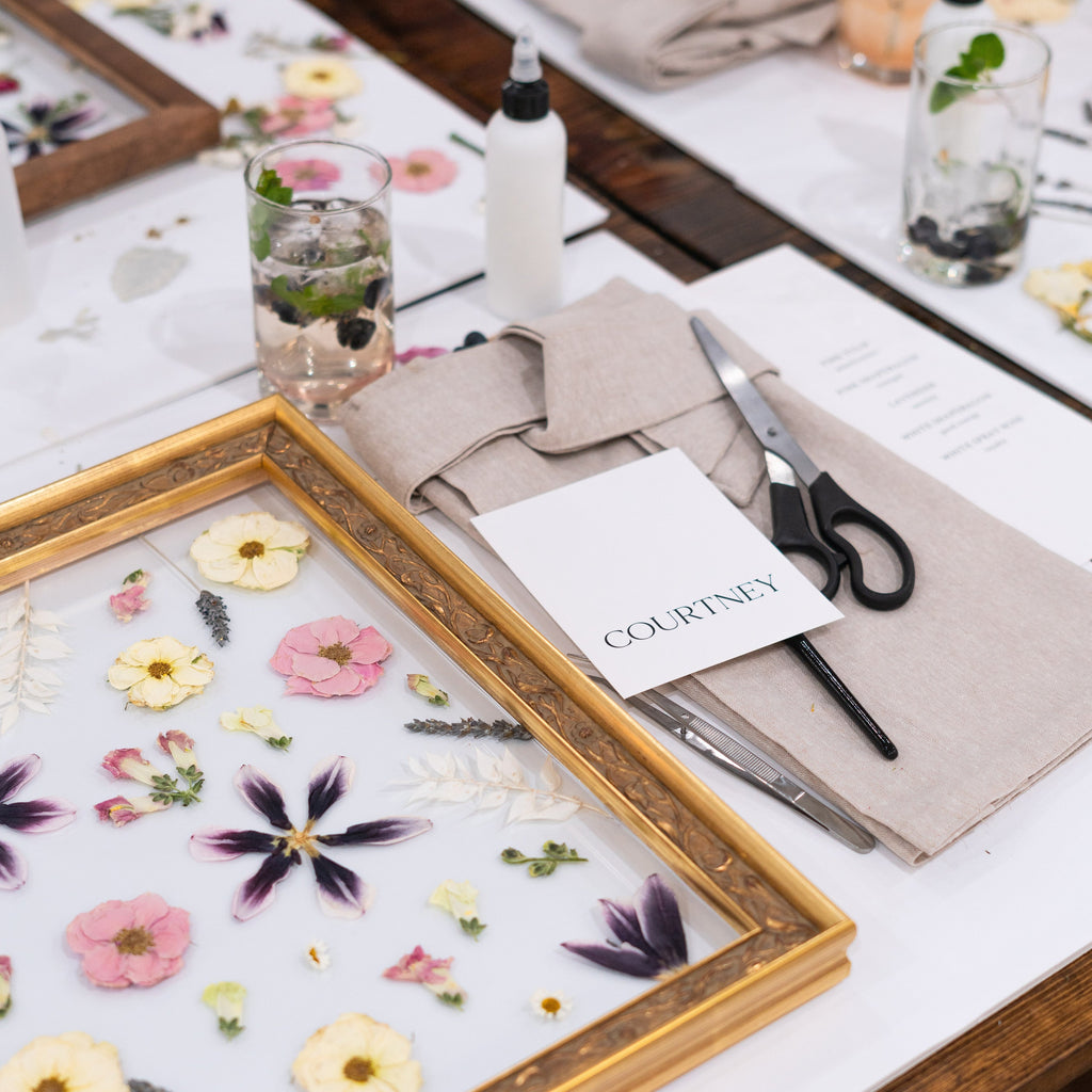 Private workshop, pressed floral workshop, corporate event, private event, private class, corporate party